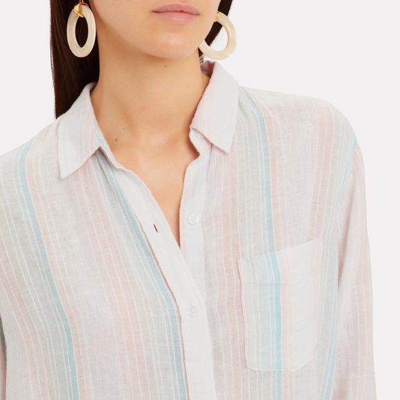 NWT Rails Marbella Stripe Button Down Shirt Medium - Picture 2 of 4
